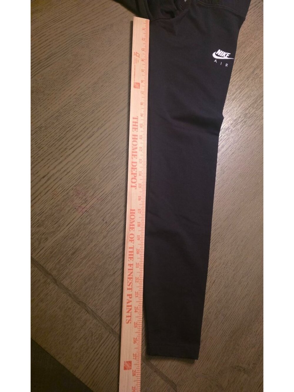 NIKE Air Ladies Graphic Black Zip Front Leggings M Large Spell Out - CJ9968-010 - Picture 9 of 11